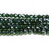 Transparent Electroplate Glass Beads Strands EGLA-A039-T6mm-A25-1