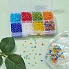 120g 8 Colors Round Glass Seed Beads SEED-YW0001-63-7