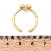 Brass Micro Pave Cubic Zirconia Cuff Open Rings for Women RJEW-B160-08G-02-5