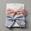 Cute Bowknot Cloth Alligator Hair Clip OHAR-WH0023-11D-1