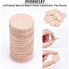 50Pcs Unfinished Natural Beech Wood Cabochons WOOD-HY0001-01-4