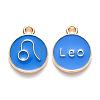 Alloy Enamel Pendants ENAM-S124-01B-02G-1