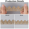 5 Yards Polyester & ABS Plastic Imitation Pearl Lace Ribbon OCOR-GF0004-92A-5