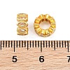 Brass Micro Pave Clear Cubic Zirconia European Beads CU-CBA6A75-15G-3