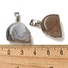 Natural Grey Agate Pendants G-Z067-02P-10-4