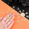 40Pcs 2 Colors 304 Stainless Steel Pendants STAS-UN0030-16-2