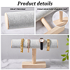 Wood & Velvet T Bar Bracelet Display Stands ODIS-WH0061-40A-4