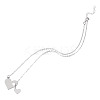 1Pc 302 Stainless Steel Heart Puzzle Pendant Cable Chain Lariat Y Necklaces for Women NJEW-TADJ0001-01P-3