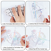 8 Sheets 4 Colors PET Compass Self Adhesive Car Stickers STIC-GA0001-16-3