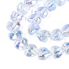 Electroplate Transparent Glass Beads Strands EGLA-N056-01A-02-3