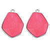 Faceted Glass Pendants PALLOY-N167-01-04P-RS-1