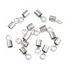 304 Stainless Steel Fold Over Crimp Cord Ends STAS-P434-05B-P-1