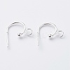 304 Stainless Steel Half Hoop Earrings LS-X-STAS-Z028-B02-S-1