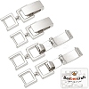 6Pcs Brass Fold Over Clasps KK-BBC0014-97P-1
