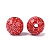 Halloween Printed Spider Webs Colored Wood European Beads WOOD-K007-04E-2