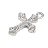 Brass Micro Pave Clear Cubic Zirconia Pendants LS-KK-L238-13P-2