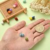 12 Sets 12 Colors Spray Painted Alloy Magnetic Clasps PALLOY-CJ0002-30-4