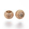 Ion Plating(IP) 304 Stainless Steel Textured Spacer Beads STAS-P108-04RG-2