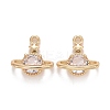 Rack Plating Brass Micro Pave Clear Cubic Zirconia Charms KK-E267-11LG-1