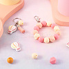 50Pcs 10 Style Food Grade Eco-Friendly Silicone Beads SIL-BT0001-03-7