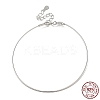 Anti-Tarnish Rhodium Plated 925 Sterling Silver Bangles LS-BJEW-G681-01A-P-1