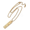 304 Stainless Steel Clear Cubic Zirconia Rectangle Constellation Pendant Necklaces for Women Men NJEW-S435-01G-D-4