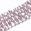 Electroplate Glass Beads Strands EGLA-S194-01A-A07-1