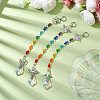 Angel Alloy & Glass Pendant Decoraton HJEW-JM02031-2