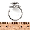 Dasiy Rotatable Open Cuff Rings for Women RJEW-C118-06P-5