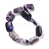 Natural Banded Agate Beads Strands G-K392-B11-13x18mm-3