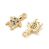 Brass Micro Pave Cubic Zirconia Charms KK-C099-01K-G-2