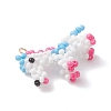 3D Glass Seed Beaded Horse Pendants PALLOY-MZ01215-3
