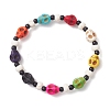 Synthetic Turquoise & Glass Seed Beads Bracelets BJEW-JB12169-2