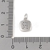 Rack Plating Brass Micro Pave CLear Cubic Zirconia Charms KK-E110-14P-R-3