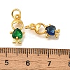 Rack Plating Brass Micro Pave Cubic Zirconia Charms KK-I716-23G-3