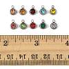 20Pcs 10 Colors 201 Stainless Steel Rhinestone Charms STAS-FS0002-05-5