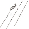 1mm Brass Ball Chain Adjustable Slider Necklaces KK-K398-28P-4