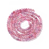 Natural Pink Tourmaline Beads Strands X-G-N342-33-3