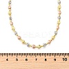 4MM Three-color Brass Textured Round Beaded Necklaces for Women NJEW-D314-12PG-5
