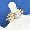 Brass Micro Pave Cubic Zirconia Plain Band Finger Rings for Women RJEW-P160-01C-G01-2