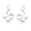 Saint Patrick's Day 925 Sterling Silver Clover Charms STER-T008-31S-3
