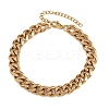 3Pcs 3 Styles 304 Stainless Steel Chain Bracelet Set BJEW-F505-01G-3