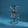 2-Tier Rotatable Iron Jewelry Display Organizer Holder for Necklaces PW-WGF40E6-01-1