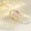 304 Stainless Steel Enamel Cuff Rings FS-WG277BE-15-1