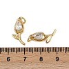 Brass Micro Pave Cubic Zirconia Pendants KK-Z120-06G-04-3