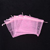 Rectangle Organza Bags with Glitter Sequins OP-R020-10x12-08-2
