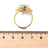 Brass Micro Pave Cubic Zirconia Finger Rings for Women RJEW-F181-11G-01-5