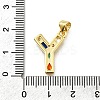 Brass Micro Pave Clear Cubic Zirconia Pendants KK-G521-01G-Y-01-3