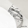 Brass Micro Pave Cubic Zirconia Finger Rings for Women FS-WG11F27-02-2