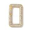 Rack Plating Brass Micro Pave Cubic Zirconia Sping Gate Rings KK-NH0002-16G-01-1